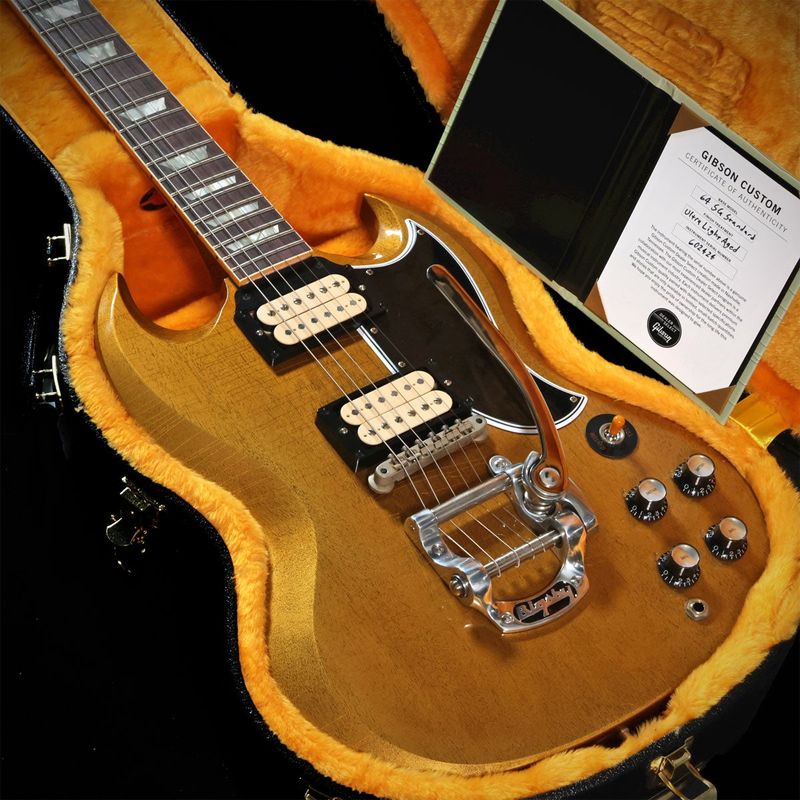 Gibson Custom / Murphy Lab 1964 SG Standard w/Bigsby B5 Ultra Light Aged TV Gold 【重量：3.22kg】【福岡店】
