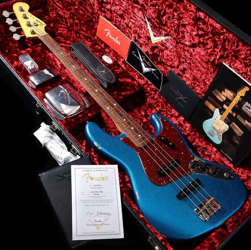 PGM ジャズベース フルオリジナル87年製ビンテー ジ 中古】Fender Custom Shop / 1964 Jazz Bass Relic Blue Sparkle 2018