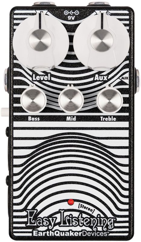 【新製品】[練習・リハーサル・ライブでのアンプレスセッティングでの必需品!]  EarthQuaker Devices / Easy Listening Stereo アナログステレオプリアンプ＋キャビネットシミュレーター アースクエイカーデバイセス