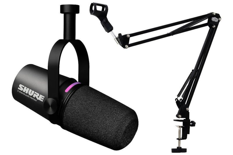 SHURE シュア / MV7i (MV7I-J)【アームスタンド セット！】スマートマイクロホン & インターフェース【国内正規品2年保証】