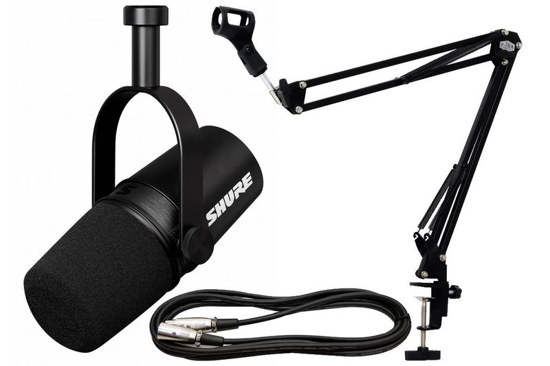 SHURE シュア / MV7X【アームスタンド＆3mマイクケーブル セット！】ポッドキャストマイクロホン【国内正規品2年保証】
