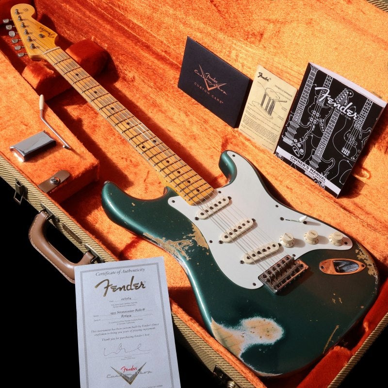中古】Fender Custom Shop / 1955 Stratocaster Relic Sherwood Green