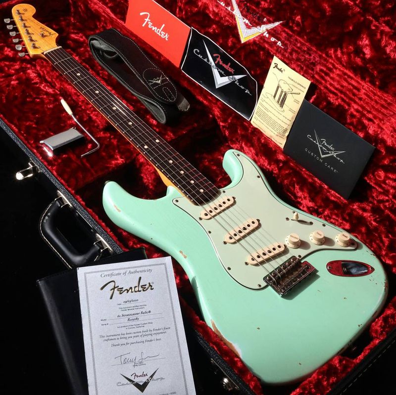 中古】Fender Custom Shop / 1962 Stratocaster Relic Surf Green
