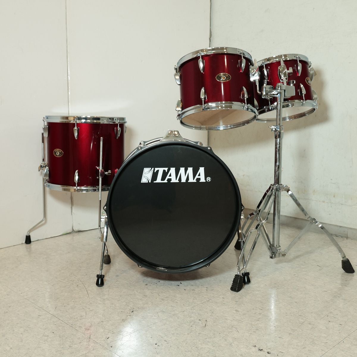 中古】TAMA / IMPERIALSTAR 10/12/14/18 4pcs Kit #vintage red タマ