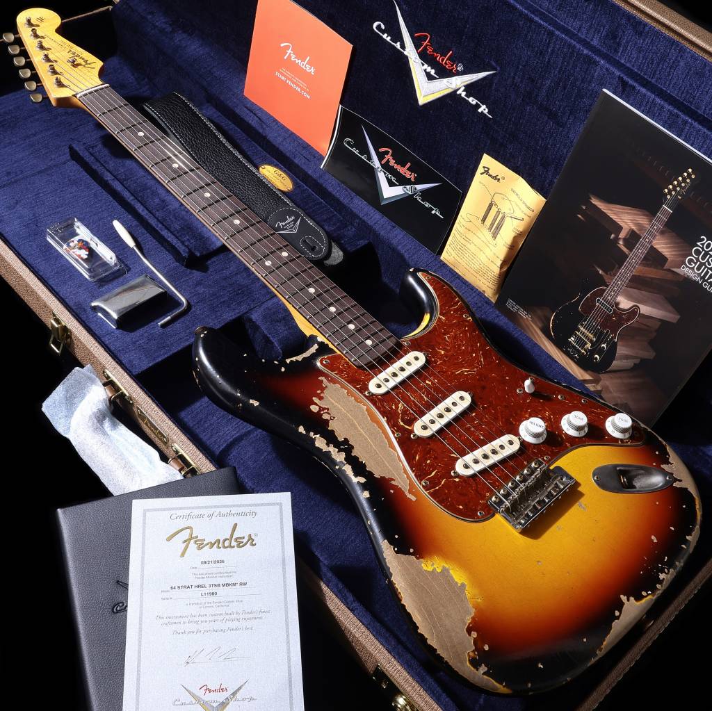 Fender Custom Shop / Master Built 1964 Stratocaster Heavy Relic 3-Color Sunburst by Kyle Mcmillin