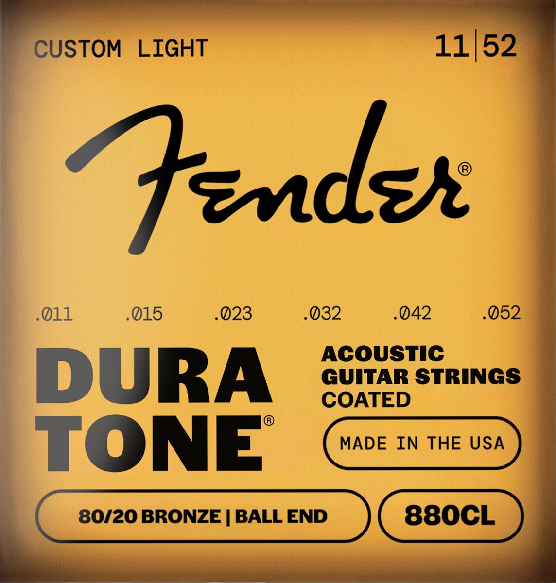 Fender / 880CL Dura-Tone Acoustic Guitar Strings, Coated 80/20