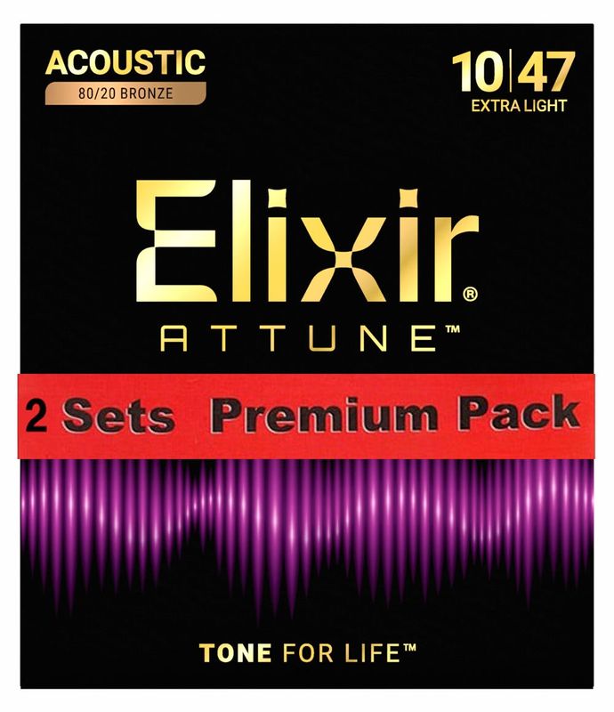 Elixir / 23002-2P ATTUNE 80/20 Bronze Extra Light 10-47 エリクサー