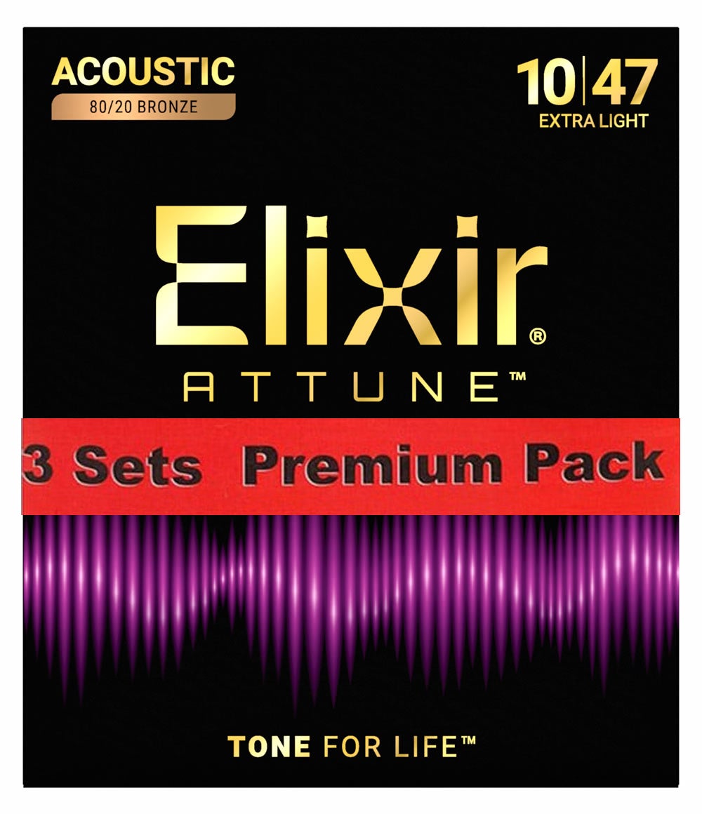 Elixir / 23002-2P ATTUNE 80/20 Bronze Extra Light 10-47 エリクサー
