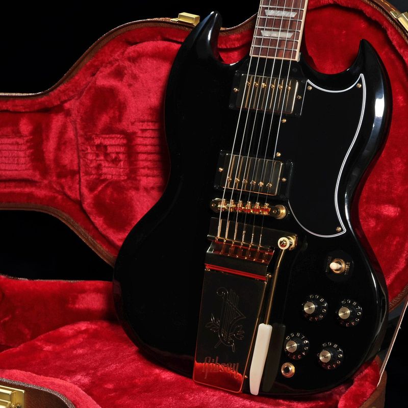 Gibson / Exclusive model SG Standard 61 Maestro Vibrola T-Type Pickups Ebony / Gold Hardware 【重量：3.20kg】【福岡店】【YRK】