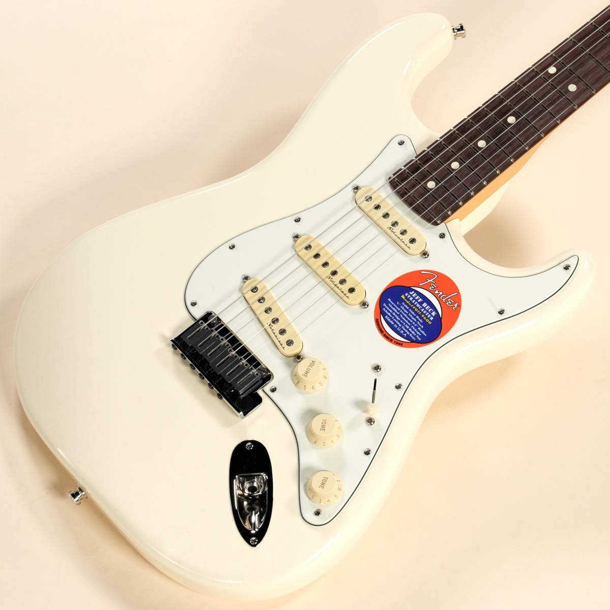 ジェフベックモデル　Fender USA JeffBeck ストラトキャスター Fender / Jeff Beck Stratocaster Olympic White American Artist