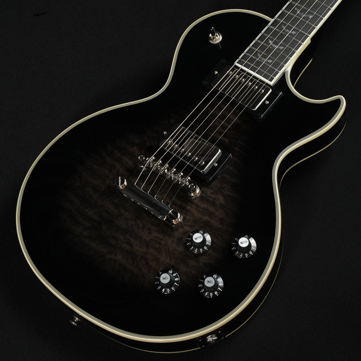Epiphone / Inspired by Gibson Bats in Flight Les Paul Custom Quilt Transparent Ebony Burst≪S/N:25091529716≫