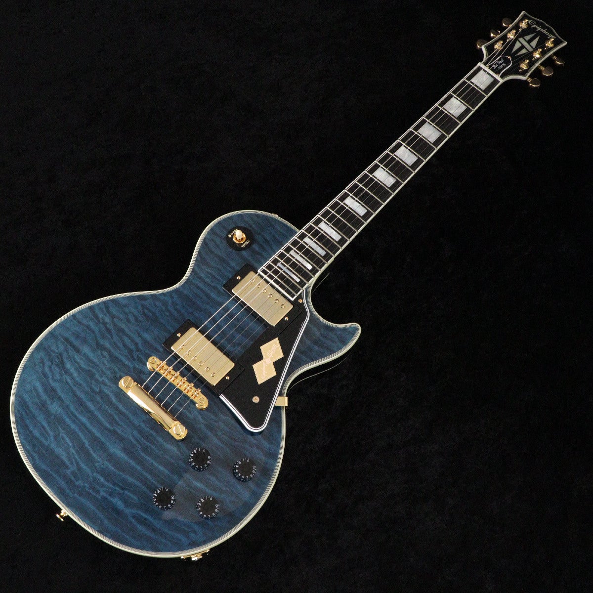 Epiphone / Inspired by Gibson Custom Dealer Select Les Paul Custom Quilt Viper Blue 사진 3
