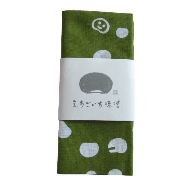 手ぬぐい 大豆と麹のわ＜オリーブ＞ | すべての商品 | えちごいち味噌