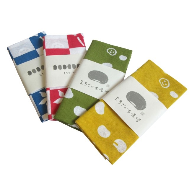 手ぬぐい　大豆と麹のわ＜オリーブ＞