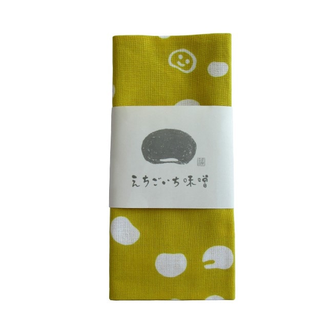 手ぬぐい 大豆と麹のわ<黄>