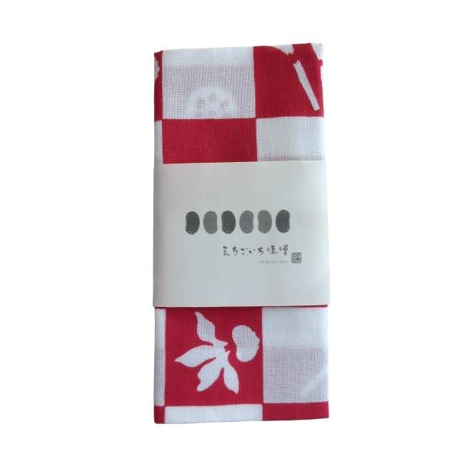 手ぬぐい お椀市松＜ピンク＞ | すべての商品 | えちごいち味噌 製造元