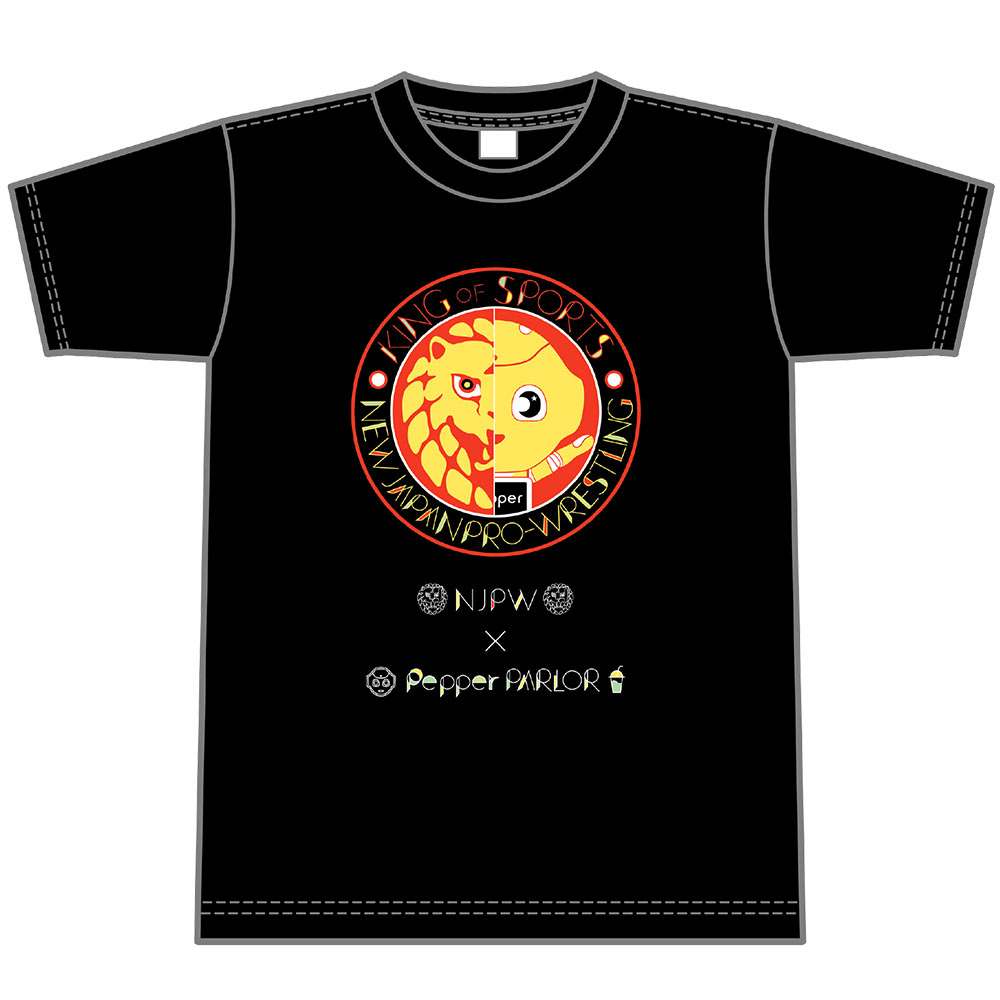 新日本プロレス×Pepper PARLOR　ライオンマーク×Pepper　Tシャツ　L