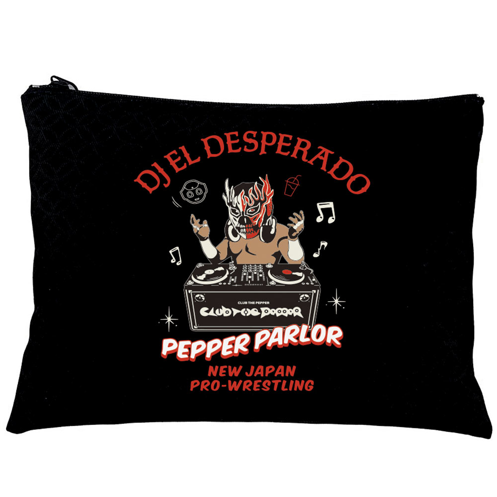 新日本プロレス×Pepper PARLOR　エル・デスペラードDJスタイル　ミニポーチ