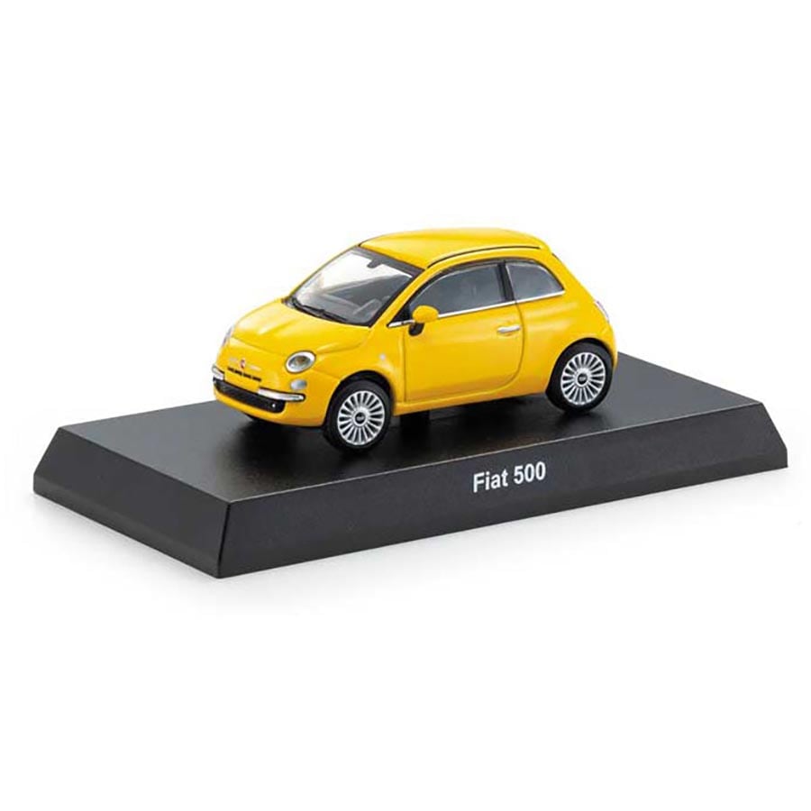 KYOSHO 1/64 フィアット 500(カントリーポリタンイエロー) ミニカー & BOOK