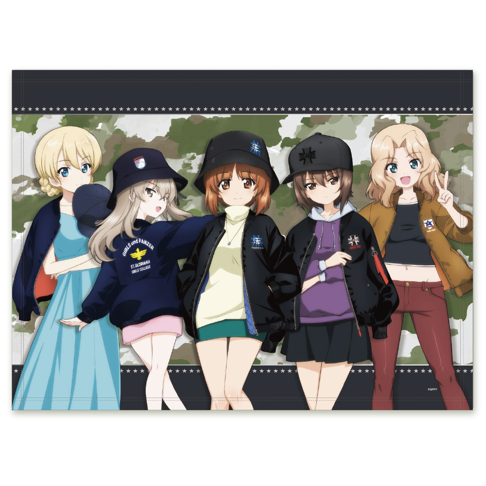 ガールズ＆パンツァー　MA-1スタイル　ブランケット　集合Ver.