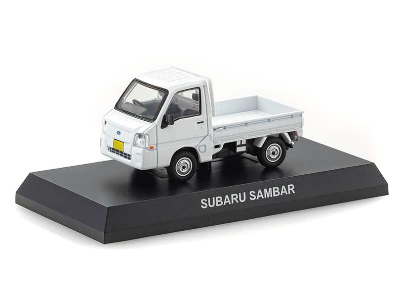 KYOSHO 1/64 SUBARU SAMBAR TRUCK WHITE ミニカー & BOOK