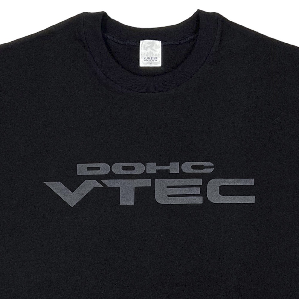 Honda DOHC VTEC(F20C)ブラックステルスロゴTシャツ　XL