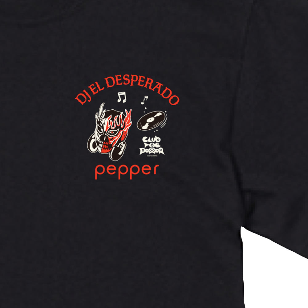 新日本プロレス×Pepper PARLOR　エル・デスペラードDJスタイル　Tシャツ　L