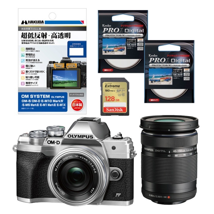 宅配便配送 OLYMPUS ミラーレス一眼カメラ OM-D E-M10 MarkIV EZダブル