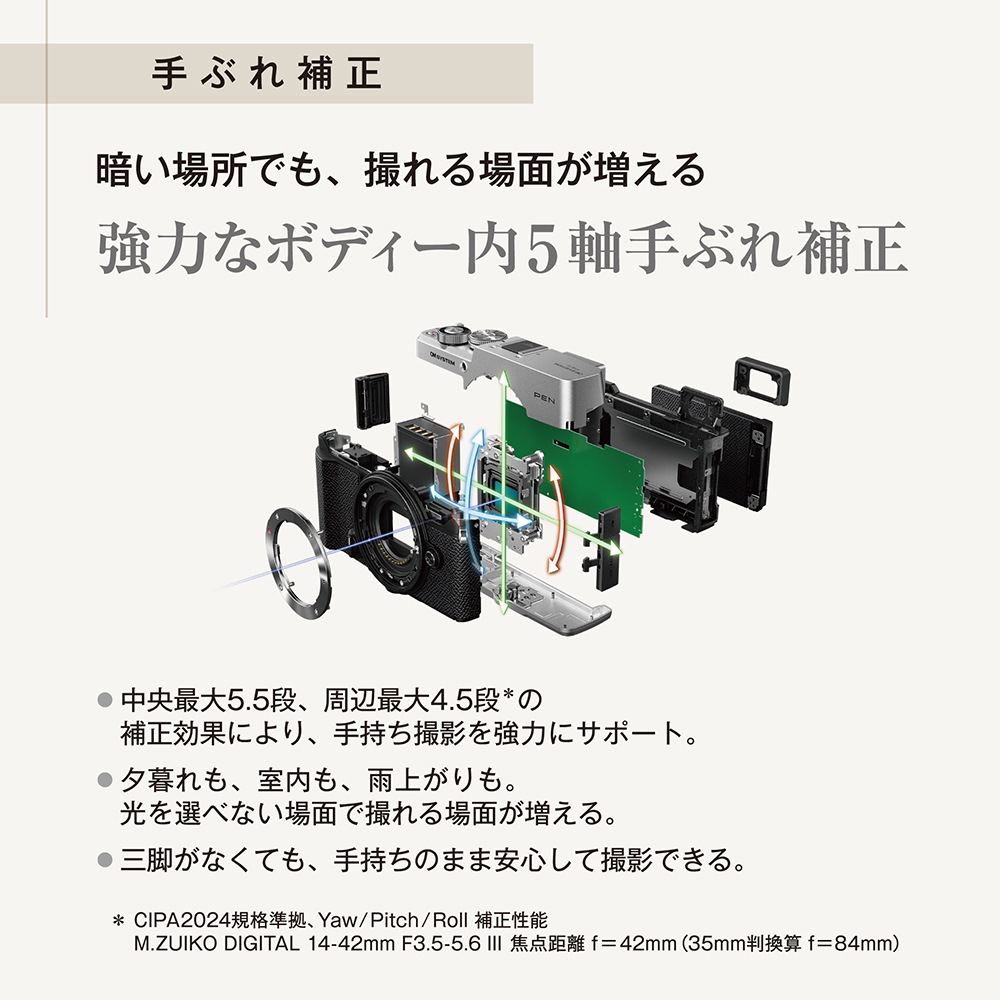 予約商品】OM SYSTEM PEN 14-42mm F3.5-5.6 III レンズキット シルバー