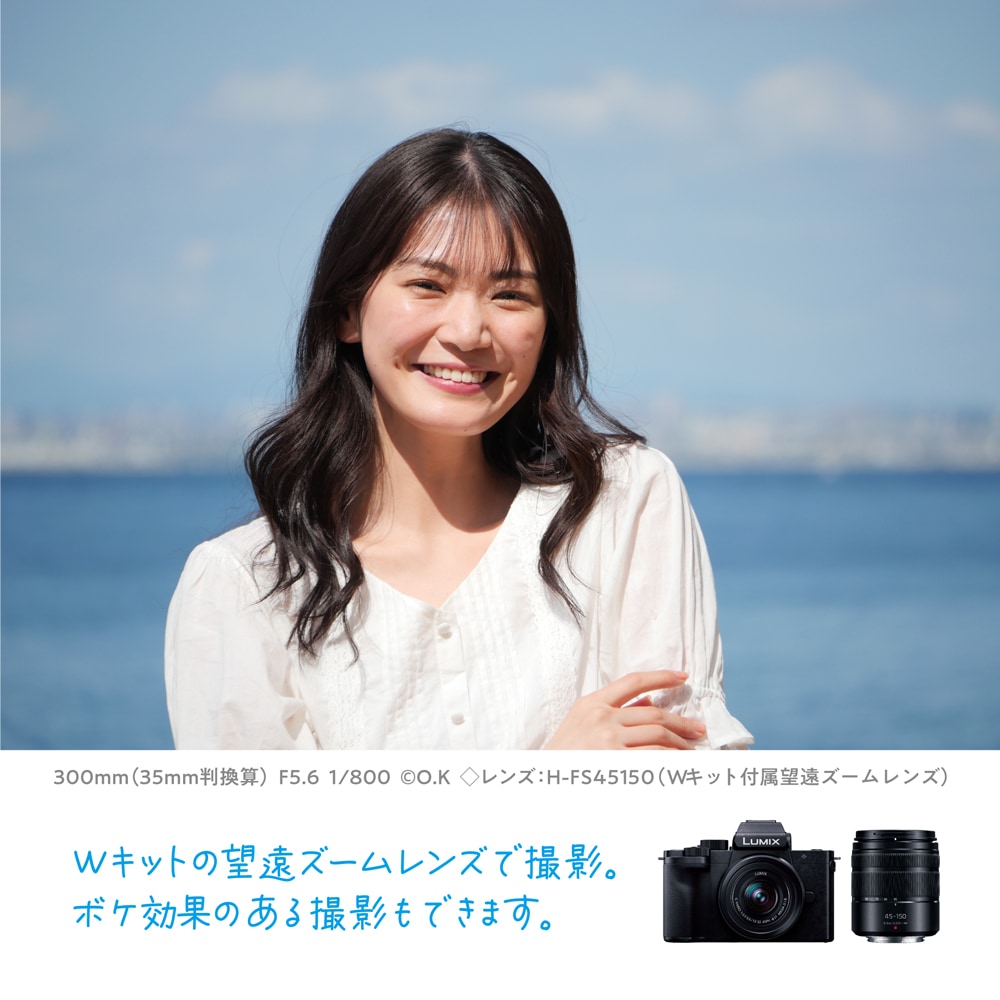 【中古品】Panasonic LUMIX DC-G100DW SDカード付 中古：A(美品)】パナソニック LUMIX DC-G100DW-K ダブルズーム