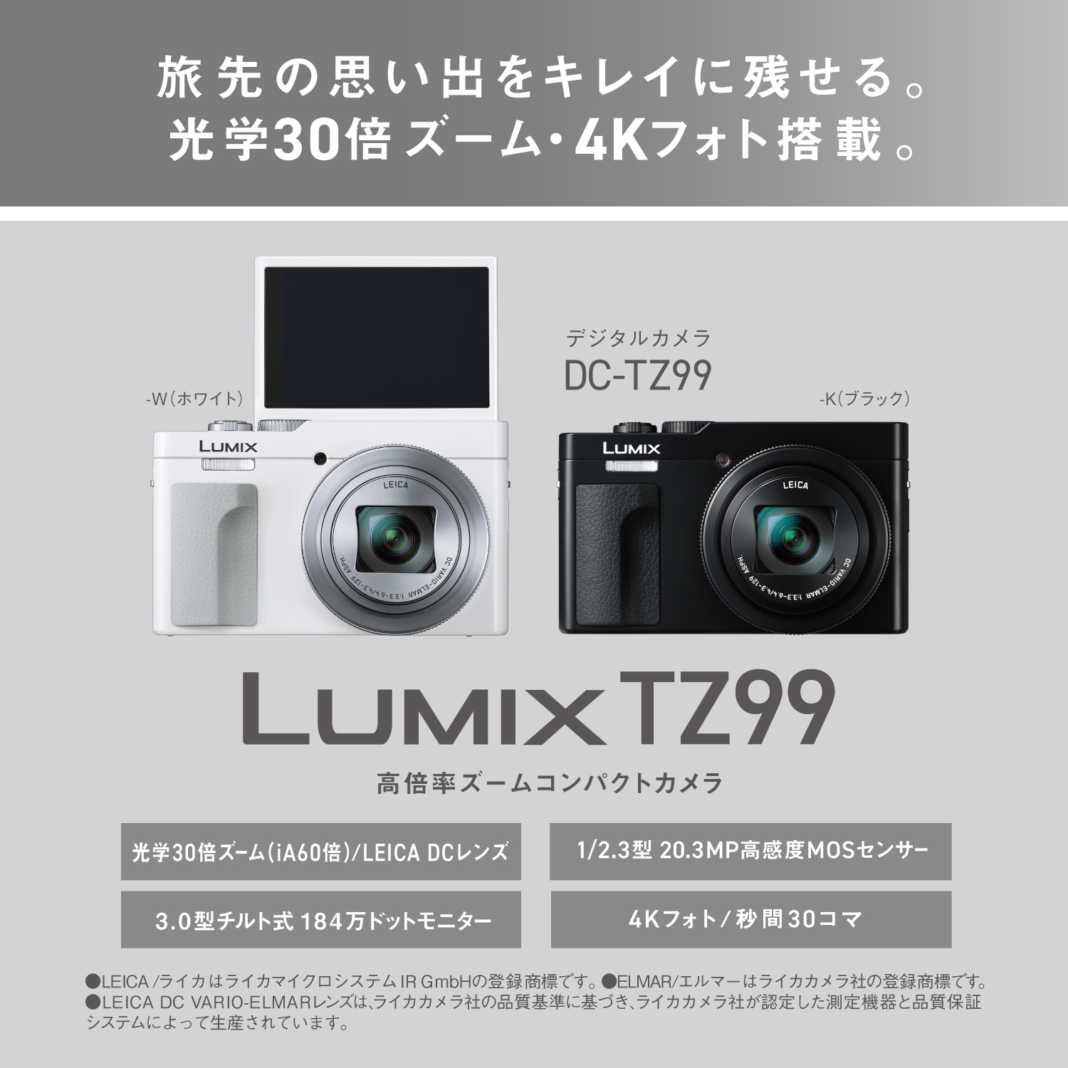 Panasonic LUMIX TZ99 ブラック (DC-TZ99-K) | コンパクト