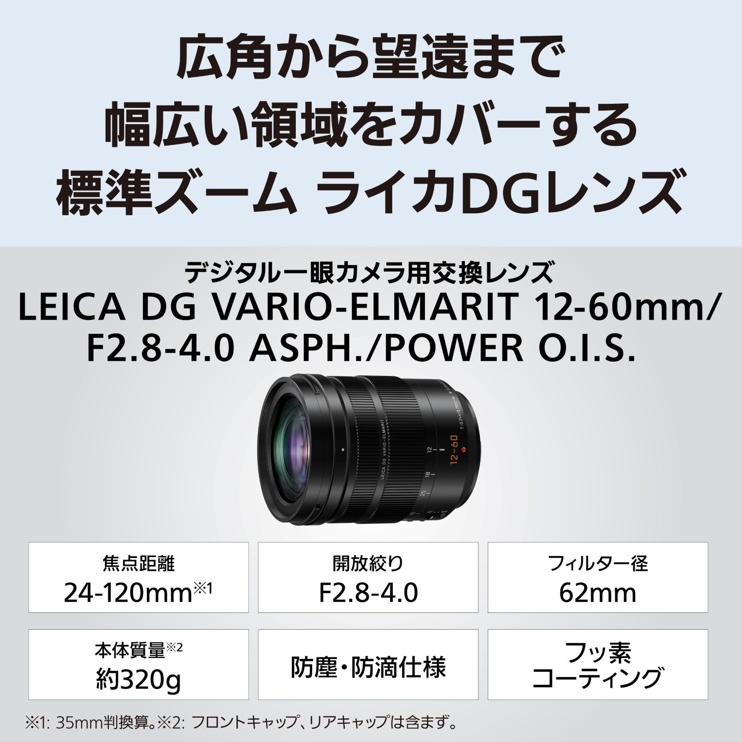 予約商品】Panasonic LEICA DG VARIO-ELMARIT 12-60mm / F2.8-4.0 ASPH