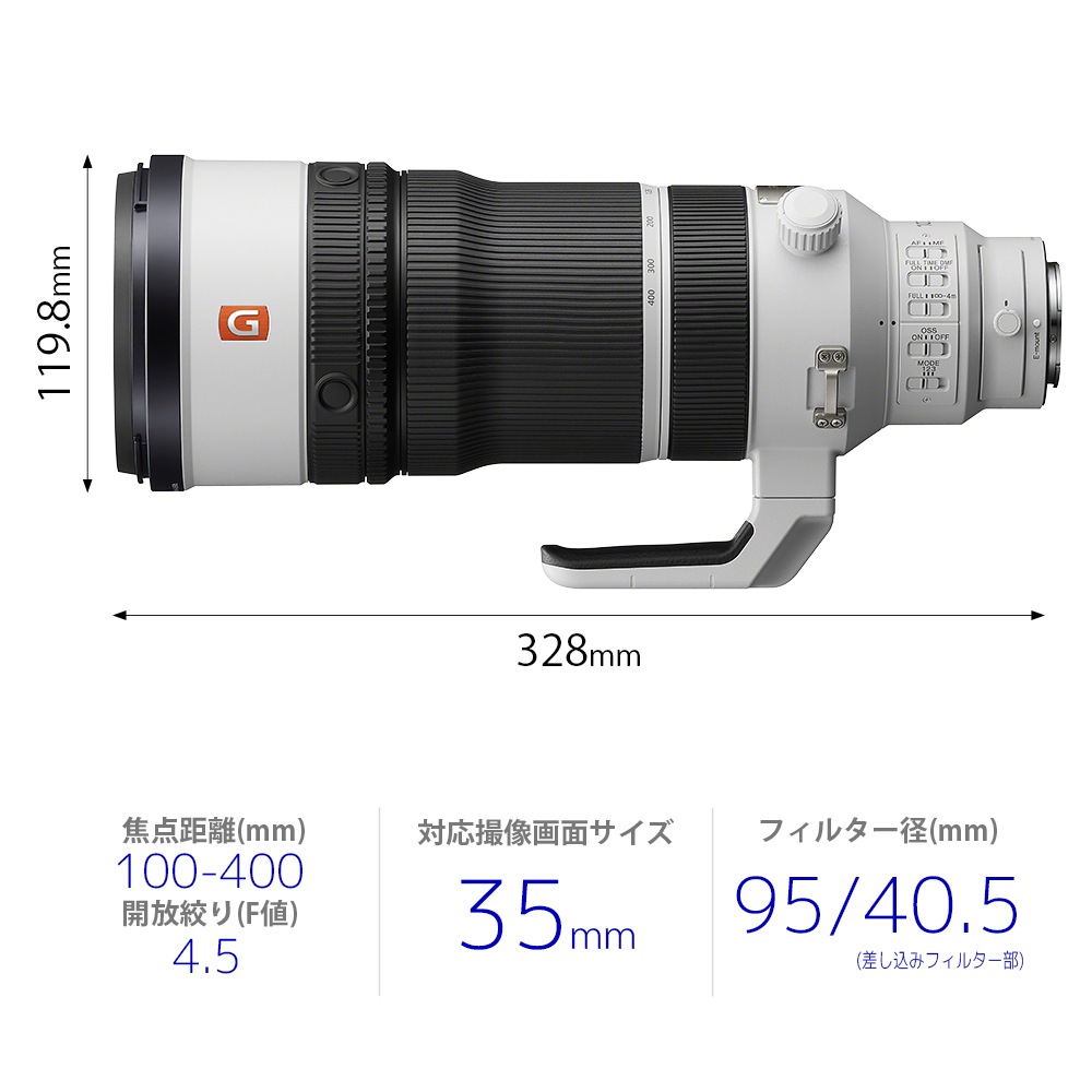 予約商品】SONY FE 100-400mm F4.5 GM OSS（SEL100400MC）【2026年6月5