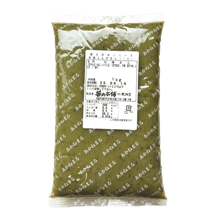 新緑よもぎあん(1kg×6P)のパッケージ写真