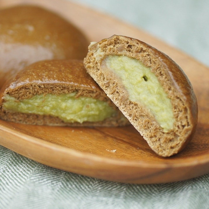 ほうじ茶風味のずんだ蒸しぱん