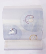 西陣袋帯　(株)鈴木 本仕立代込 値引価格 西陣織 袋帯 単品 お仕立て上がり「聚楽瑞鳥文」（株）長嶋成