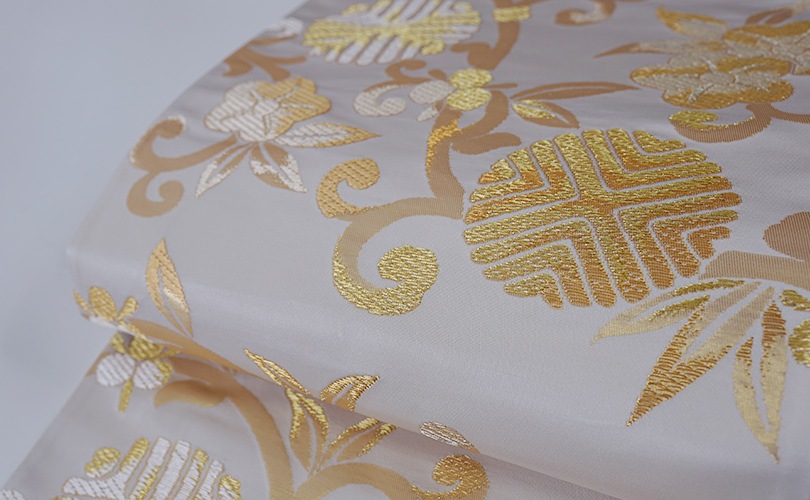 SO-333 袋帯 太鼓柄 正絹 プラチナ二重箔 京名所東山 面倒 風景文様 