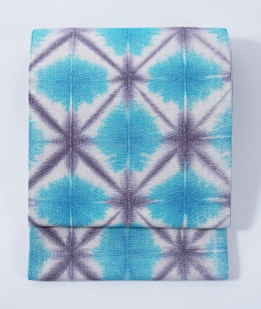 正絹袋帯 浅山織物 燃箔全通 ブルー | 袋帯 | 京都西陣 帯の卸し問屋