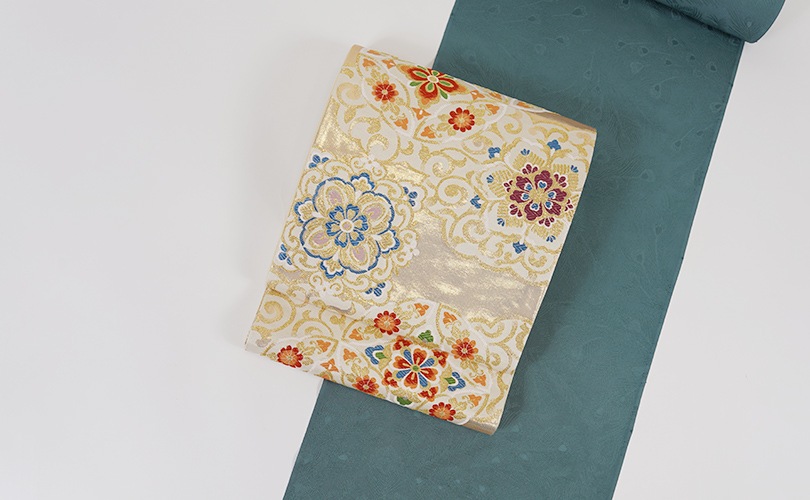 正絹袋帯 佐々木染織株式会社 ゴールド華文 | 袋帯 | 京都西陣