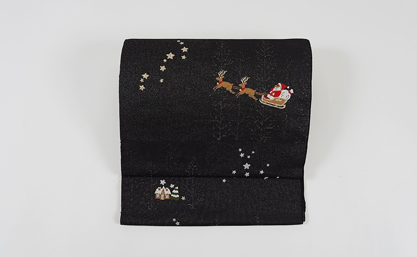 ☆2138✨Xmasシーズンに名古屋帯 九寸 西陣織『佐々木』お仕立代込