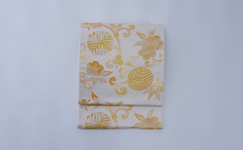 V411厳選西陣正倉院金綴波頭に菊文様極上逸品六通