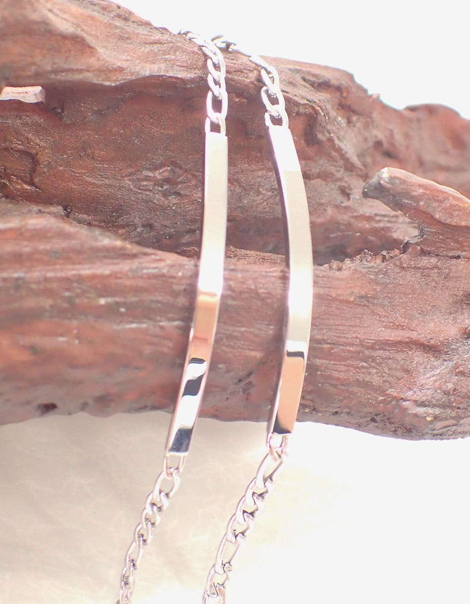 送料込み プレートブレスレット ブレス ステンレス製 サージカルステンレス ステンレスブレス ネームブレス ブレスレット ペア ペアブレスレット 金属アレルギー対応 アレルギーフリー 316L 小 かっこいい 人気 19juuku