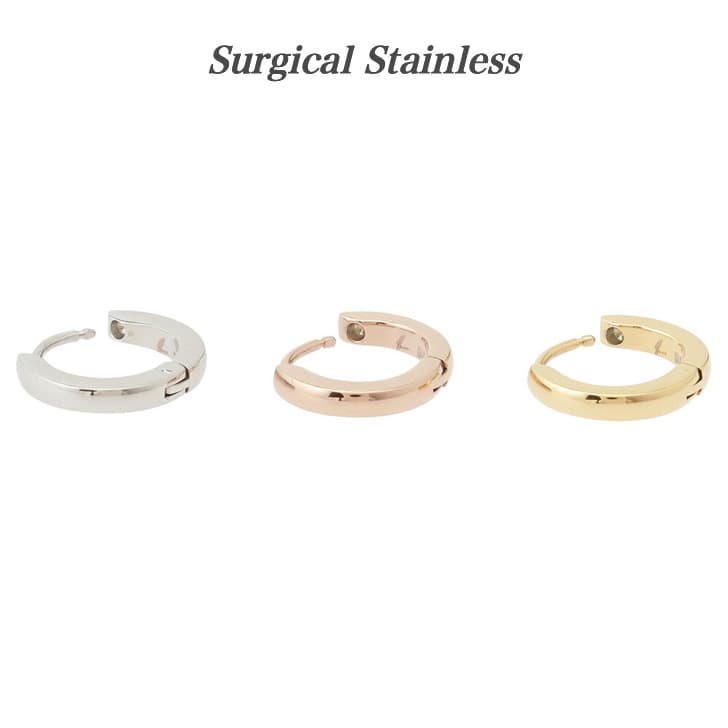 選べるカラー 両耳セット ステンレスピアス フープピアス ファーストピアス セカンドピアス おしゃれ かわいい アレルギーフリー 金属アレルギー対応 ゴールド 金 ピンク シルバー 316L バレンタイン ホワイトデー プレゼント メンズ レディース サージカル 19juuku