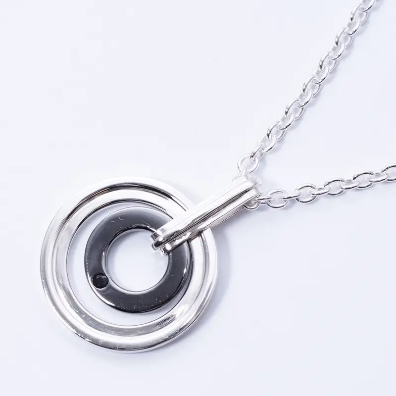 送料込み 心を意味するメッセージ入りペンダント サファイヤ使用 おしゃれ かっこいい 普段使い シルバーネックレス ペアネックレス ネックレス サファイア 丸 ピンク ホワイトデー プレゼント シルバー925 メンズ レディース ジルコニア ストーン 19juuku