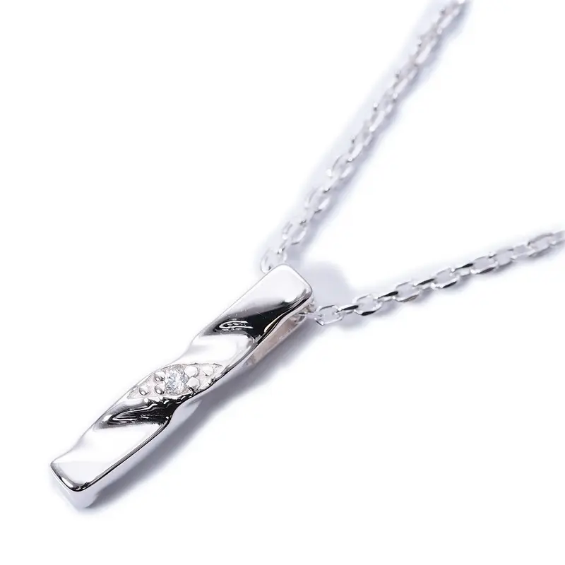 送料込み 華奢なネックレス シルバーネックレス 普段使い ペアネックレス ネックレス プレート 小さめ 華奢 バレンタイン ホワイトデー 誕生日 プレゼント シルバー925 メンズ レディース ジルコニア ストーン 19juuku