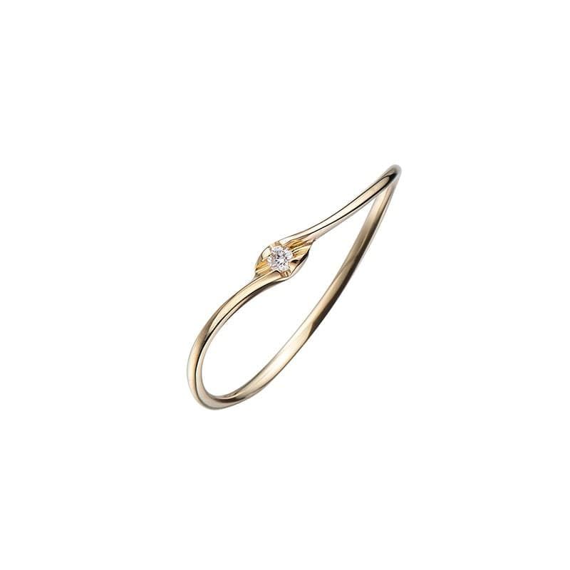 送料込み 豊富なサイズ展開 18金イエローゴールドリング ダイヤモンドリング 結婚指輪 婚約指輪 ダイヤ 指輪 0.02ct 1石 ダイヤモンドリング 誕生日プレゼント ダイヤモンド 人気 安い アレルギーフリー ピンキーリング 金属アレルギー対応 女性