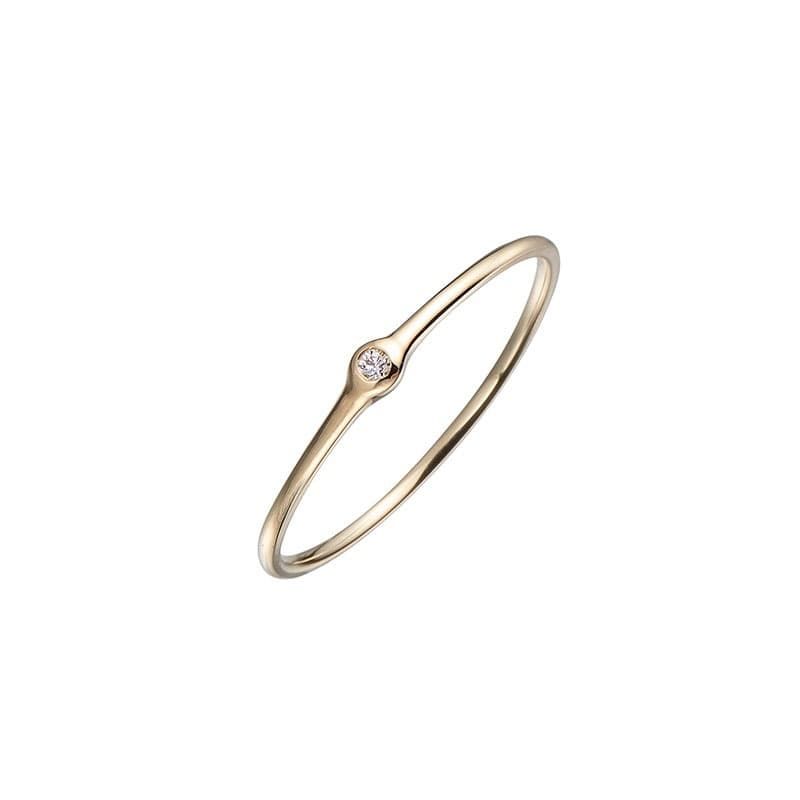 送料込み 豊富なサイズ展開 18金イエローゴールドリング ダイヤモンドリング 結婚指輪 婚約指輪 ダイヤ 指輪 0.02ct 1石 ダイヤモンドリング 誕生日プレゼント ダイヤモンド 人気 安い アレルギーフリー ピンキーリング 金属アレルギー対応 女性