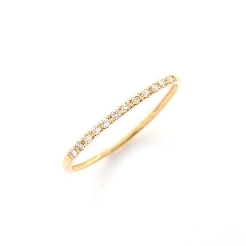 送料込み 豊富なサイズ展開 18金イエローゴールドリング ダイヤモンドリング 結婚指輪 婚約指輪 ダイヤ 指輪 0.1ct 12石 ダイヤモンドリング 誕生日プレゼント ダイヤモンド 人気 安い アレルギーフリー ピンキーリング 金属アレルギー対応 女性
