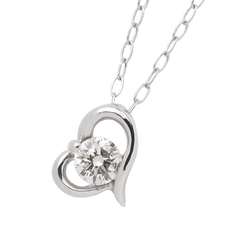 送料込み プラチナネックレス ダイヤモンドネックレス プラチナペンダント ハート 0.1ct 誕生日 シルバー プラチナ 普段使い おしゃれ かわいい 結婚式 pt ダイヤモンド アレルギーフリー 金属アレルギー対応 女性 レディース 品質保証
