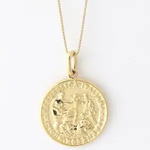 送料込み 18金 18金イエローゴールド メダルL ネックレス コインネックレス コイン ネックレス ゴールドネックレス ペンダント K18 ゴールド 誕生日 イエローゴールド 普段使い おしゃれ かわいい アレルギーフリー 金属アレルギー対応 女性 レディース メンズ 男性